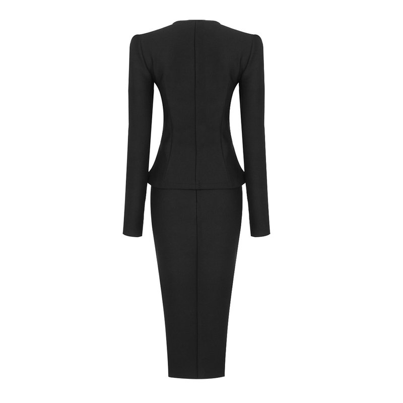 Black Buttoned Hooded Midi Dress H5376