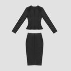 Black Buttoned Hooded Midi Dress H5376