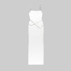Black Chain Detail Maxi Dress H5964