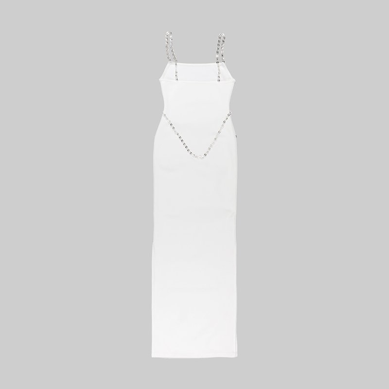 Black Chain Detail Maxi Dress H5964