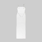 Black Chain Detail Maxi Dress H5964
