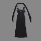 Black Choker Cutout Maxi Dress H6783