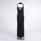Black Choker Cutout Maxi Dress H6783