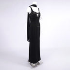 Black Choker Cutout Maxi Dress H6783