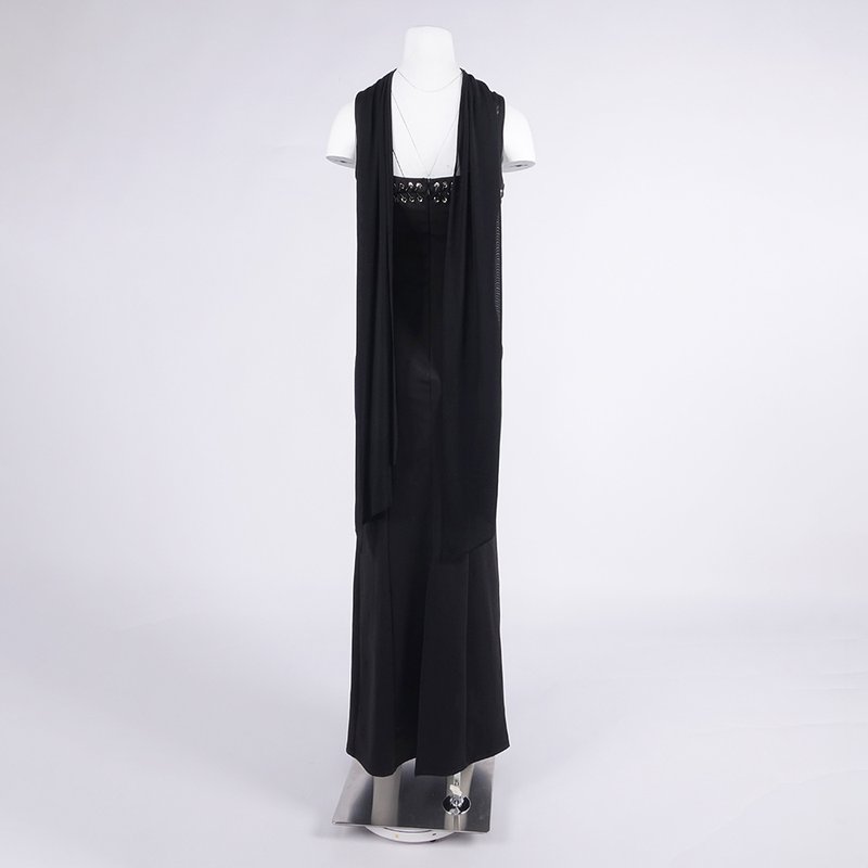 Black Choker Cutout Maxi Dress H6783