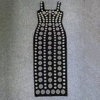 Black Crystal Embellished Mermaid Gown H6280