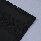 Black Cut-Out Lace Mini Dress H3386