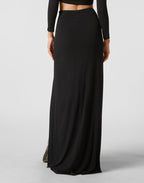Black Cutout Asymmetrical Maxi Dress H6188