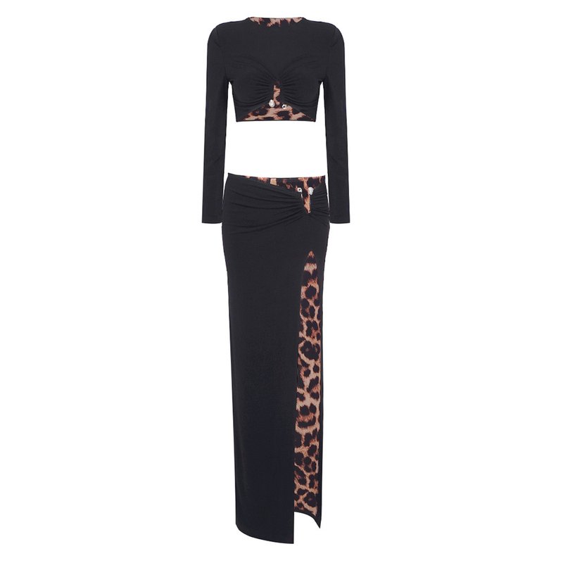 Black Cutout Asymmetrical Maxi Dress H6188