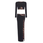 Black Cutout Asymmetrical Maxi Dress H6188