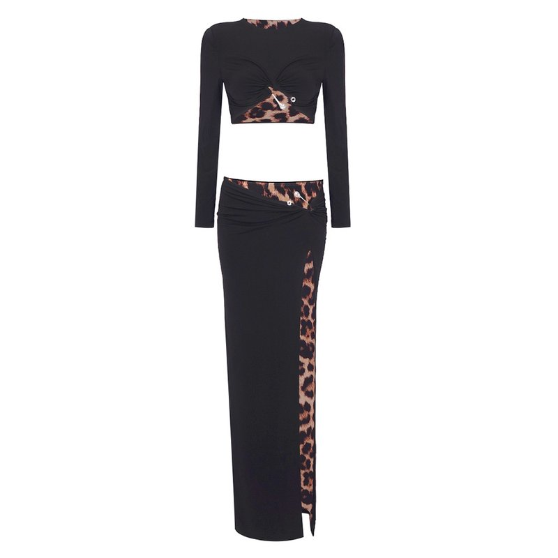 Black Cutout Asymmetrical Maxi Dress H6188