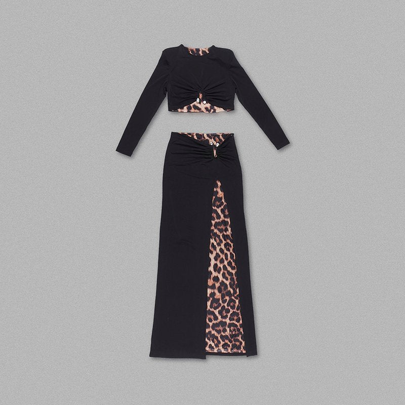 Black Cutout Asymmetrical Maxi Dress H6188