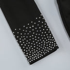 Black Cutout Sequin Midi Dress H6438