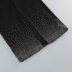 Black Cutout Sequin Midi Dress H6438
