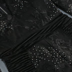 Black Embellished Floral Sheer Jumpsuit H6596