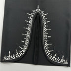 Black Embellished Sleeveless Midi Dress H6793