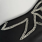 Black Embellished Spiderweb Mermaid Dress H6807