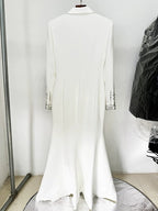 Black Embellished Tuxedo Maxi Dress H6464