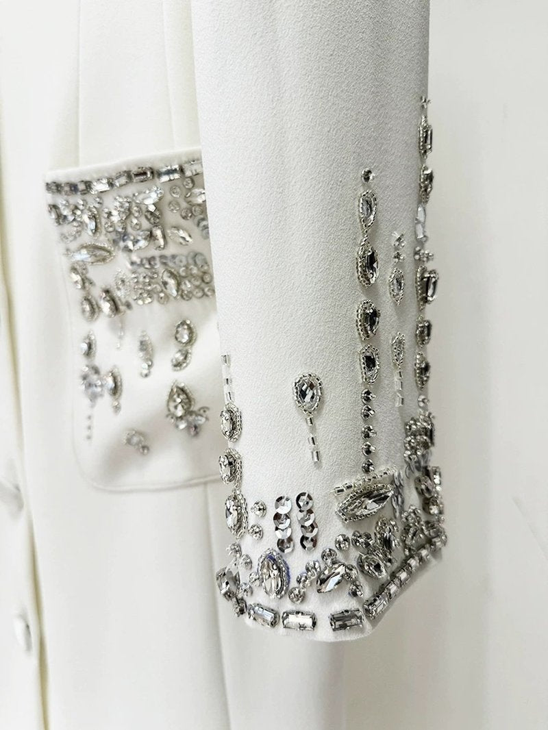 Black Embellished Tuxedo Maxi Dress H6464