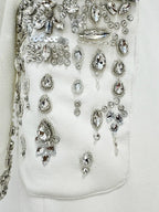 Black Embellished Tuxedo Maxi Dress H6464