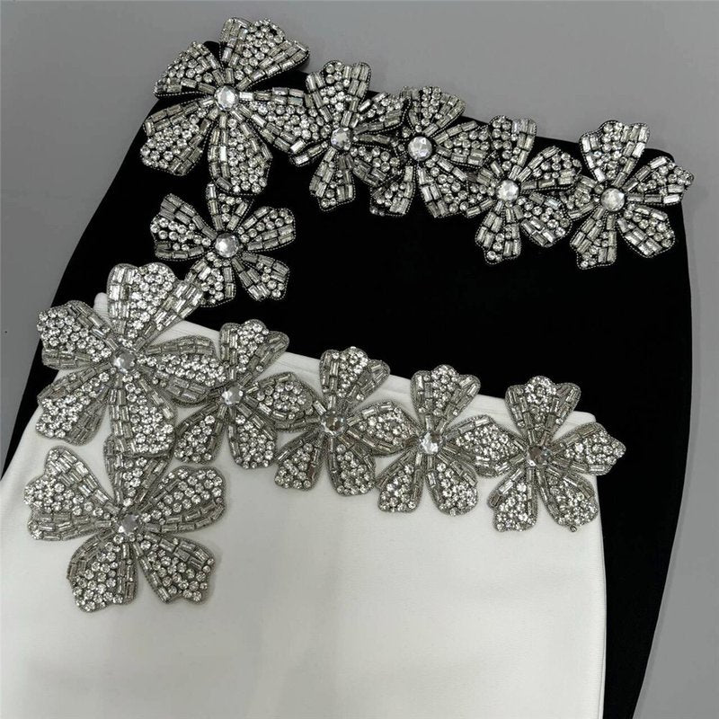 Black Embellished Two-Piece Gown H6454