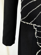 Black Embroidered Floral Maxi Dress H6587