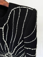 Black Embroidered Floral Maxi Dress H6587