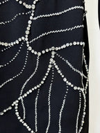 Black Embroidered Floral Maxi Dress H6587