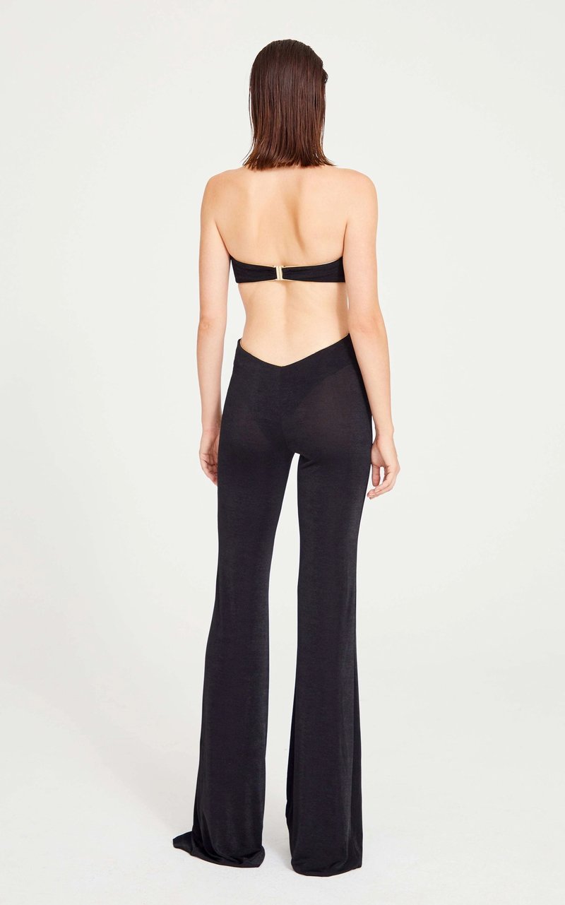 Black Halter Cutout Maxi Dress H6445