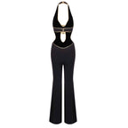 Black Halter Cutout Maxi Dress H6445