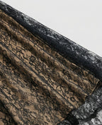 Black Lace Halter Maxi Dress H7089