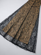 Black Lace Halter Maxi Dress H7089