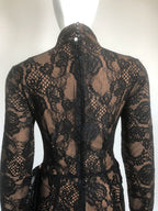 Black Lace Long Sleeve Bodysuit Set H6662