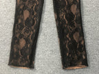 Black Lace Long Sleeve Bodysuit Set H6662