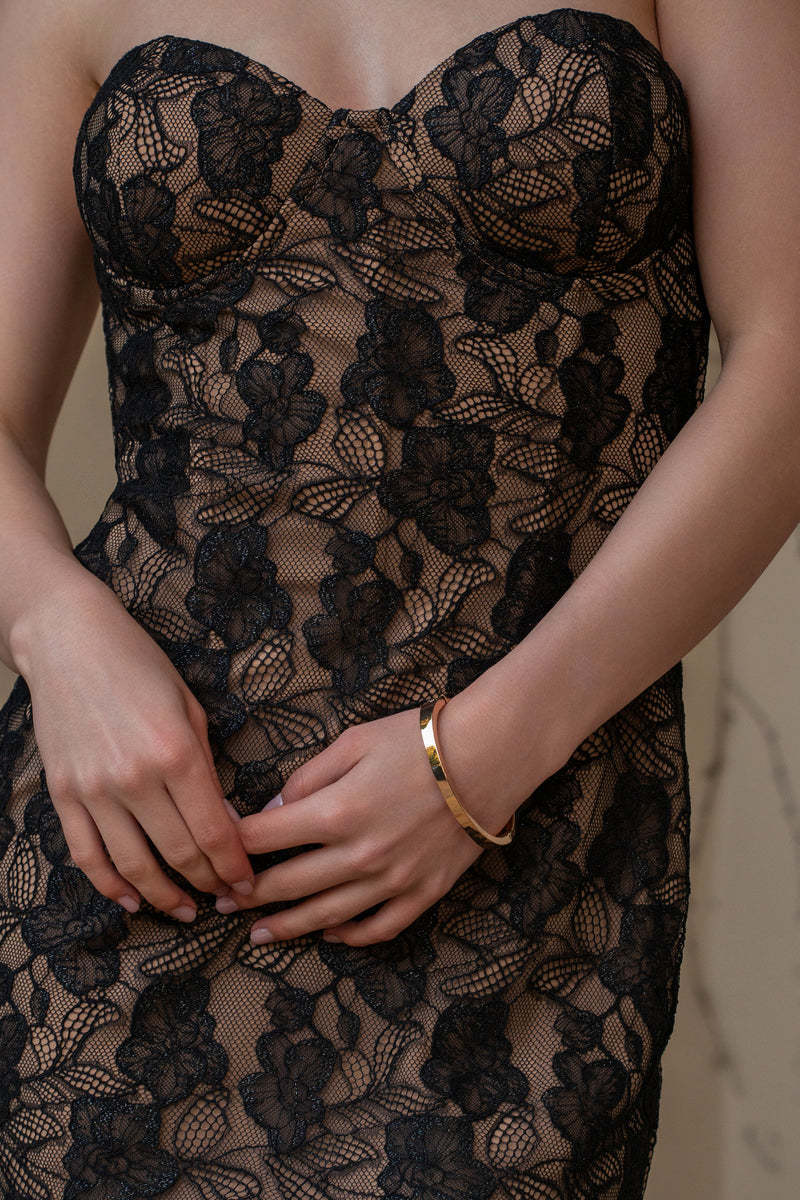 Black Lace Mermaid Evening Gown H6683