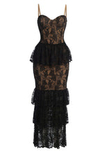 Black Lace Mermaid Evening Gown H6683