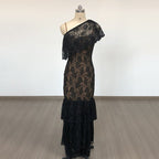 Black Lace Mermaid Evening Gown H6683