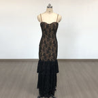 Black Lace Mermaid Evening Gown H6683