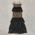 Black Lace Mermaid Evening Gown H6683