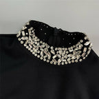 Black Long Sleeve Embellished Mermaid Gown H6576