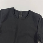 Black Long Sleeve Embellished Slit Dress H6821