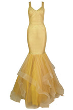 Black Mermaid Tulle Gown with Sequin Skirt H2571