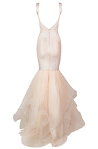 Black Mermaid Tulle Gown with Sequin Skirt H2571