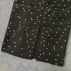 Black Polka Dot Ruched Midi Dress H6302