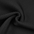 Black Ribbed Cutout Maxi Dress H5991