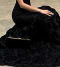 Black Rose Embellished Mermaid Gown H6845