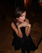 Black Rose Embellished Mermaid Gown H6845