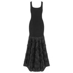 Black Rose Embellished Mermaid Gown H6845