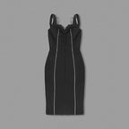 Black Rose Embellished Midi Dress H6376