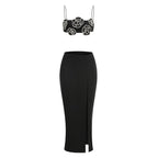 Black Rose Embellished Strappy Maxi Dress H6875